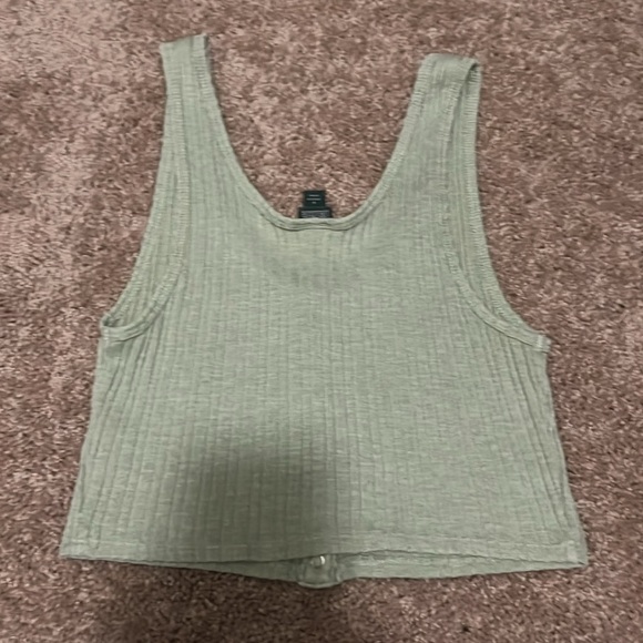 light green ribbed tank top - Picture 5 of 5